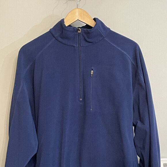 L.L. Bean Fleece Sweater 1/4 Zip Long Sleeve Pullover Mens‎ Large EUC - Picture 2 of 11